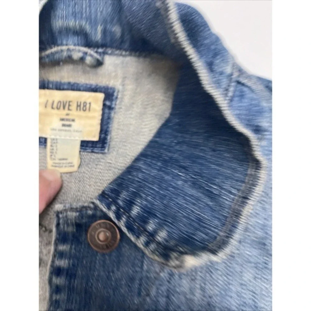 I Love H81 Blue Jean Jacket Small Girls     ‎    803